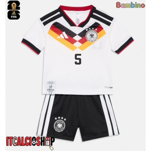 Germania Aleksandar Pavlovic #5 Prima Maglia Bambino Mondiali 2026 Manica Corta (+ Pantaloni corti)